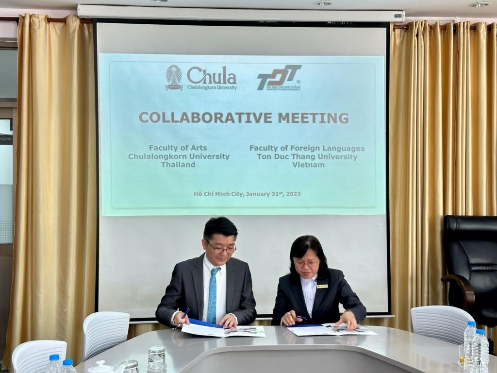 Cooperation signing between Faculty of Foreign Languages – Ton Duc Thang University and Faculty of Arts – Chulalongkorn University